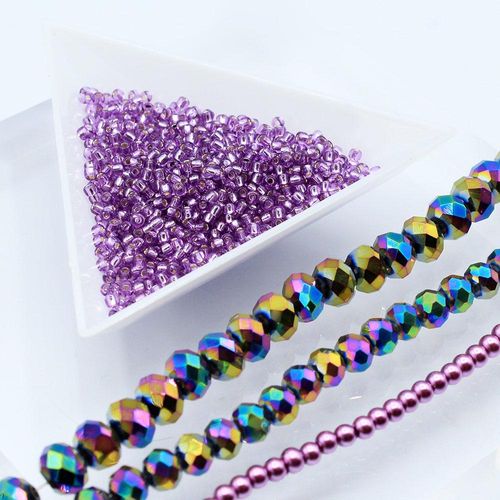 Christina Necklace rainbow grape necklace making kit — DIY set with beads and instructions for creating handmade jewelry