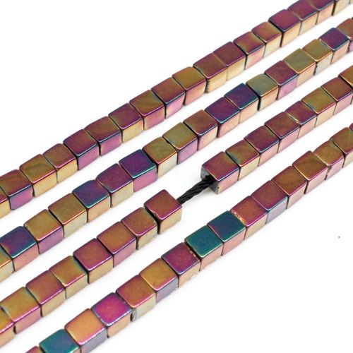 4mm hematite cube — for jewelry making, crafting, and beadwork projects