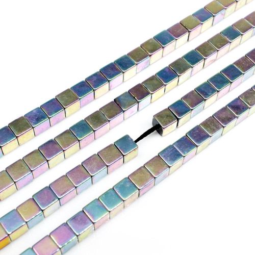 4mm hematite cube — for jewelry making, crafting, and beadwork projects