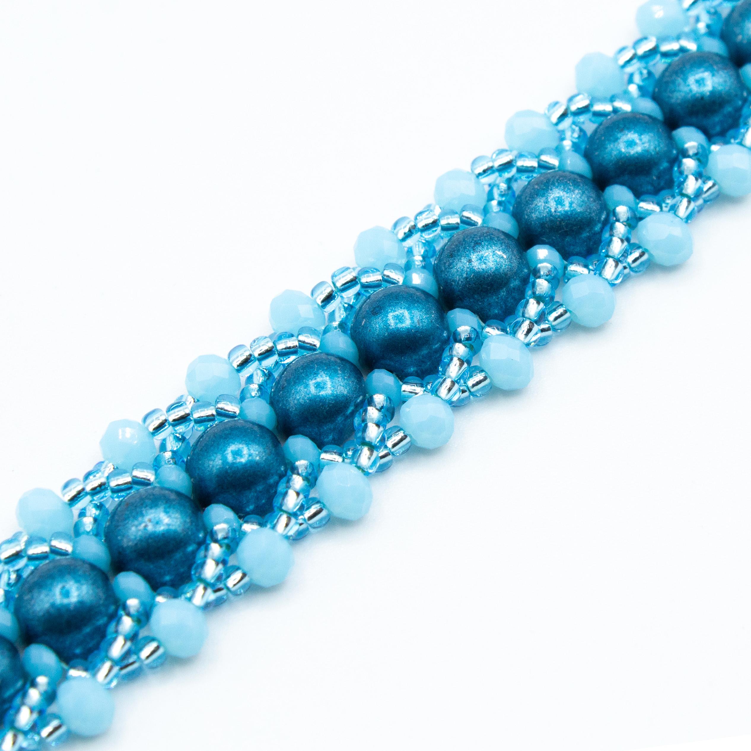 Averlyn Flat Spiral Bracelets shaded spruce bracelet making kit — DIY set with beads and instructions for creating handmade jewelry