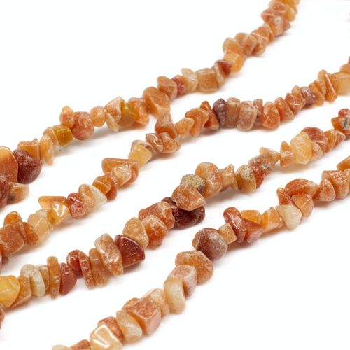 resin druzy bead red aventurine 32" string — sparkling cabochon-style stone ideal for jewelry making, pendants, and craft designs