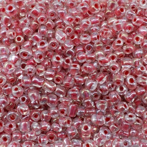 Seed Beads Lined Red Luster Size 6 100g 4mm for jewellery making
