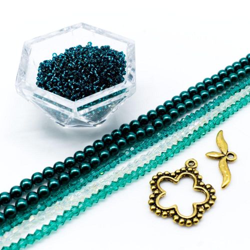 BC Week 42 Raw Diagonal Bracelet Teal 4mm for jewellery making