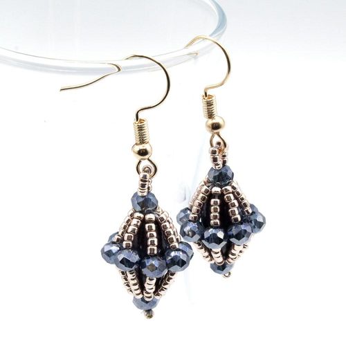 Elora Jewellery Set hematite blush jewelry making kit — DIY set with beads and instructions for creating handmade jewelry
