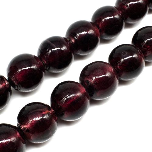 Silver Foil Round Beads 17mm 20pcs Amethyst for jewellery making