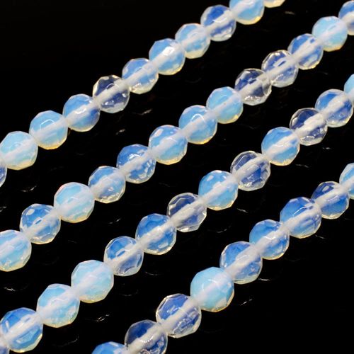 Opal Faceted Round Beads 6mm for jewellery making