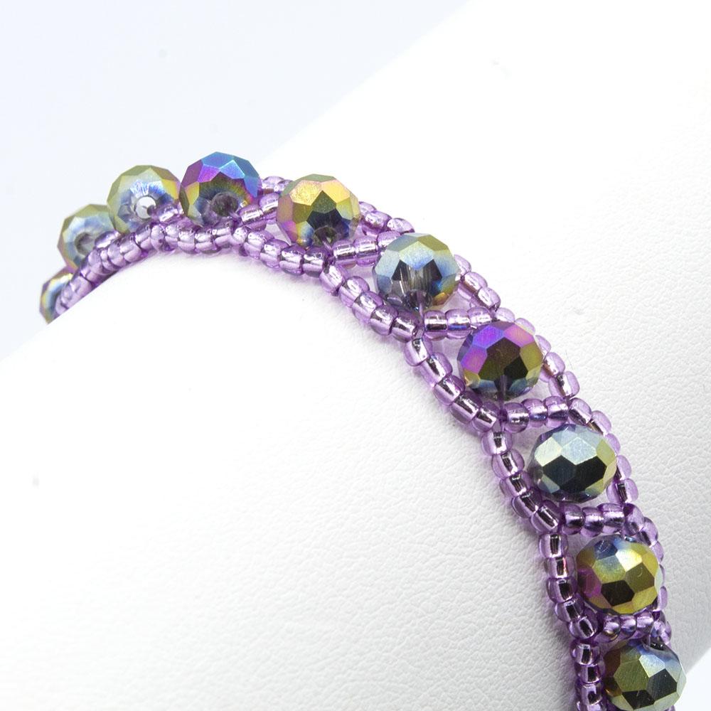 Amelia Bracelet Makes 3 rainbow grape bracelet making kit — DIY set with beads and instructions for creating handmade jewelry