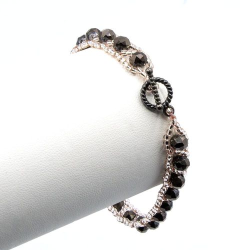 Amelia Bracelet Makes 3 chocolate rosaline bracelet making kit — DIY set with beads and instructions for creating handmade jewelry
