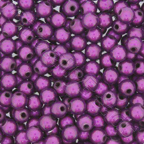 6mm Miracle acrylic round beads 6mm round dark purple 65pcs — pack of 65, reflective 3D-effect beads ideal for jewelry making, crafts, an…