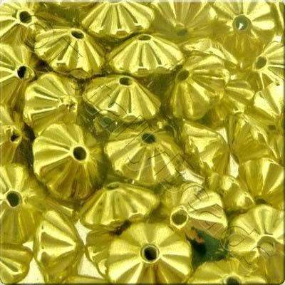 Acrylic Gold Bead - 6mm Rondelle