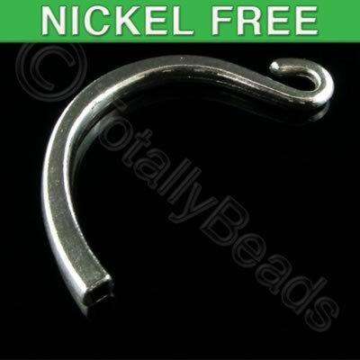 Antique Silver Bracelet Bar with Small Hook 1pcs