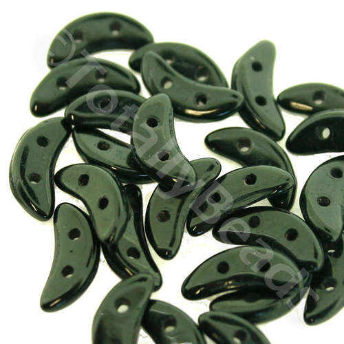 10mm Czech glass glass beads jet black — pack of 7, high-quality two-hole beads ideal for jewelry making, bead weaving, and crafts