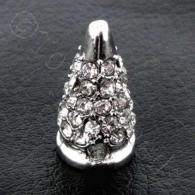Shamballa Cone - Rhodium 1pc