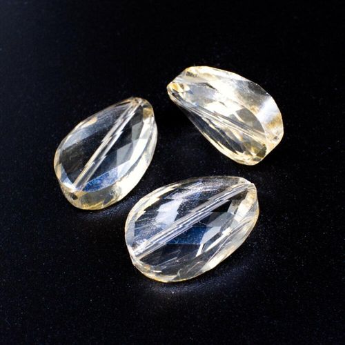 13mm crystal beads gold champagne, pack of 6 — faceted for jewelry making and beadwork