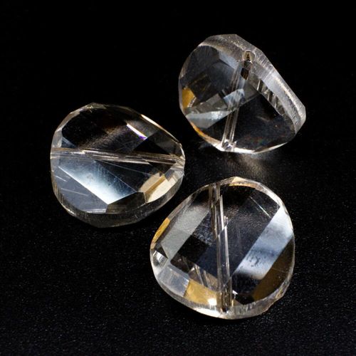 18mm crystal beads silver dust, pack of 6 — plated finish, ideal for jewelry making and beadwork
