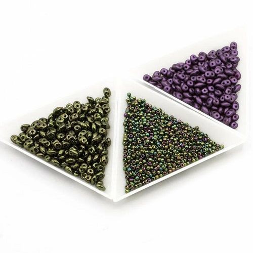 BC 2023 WK 11 : SuperDuo Bracelet Pink Purple Olive 5x2mm for jewellery making
