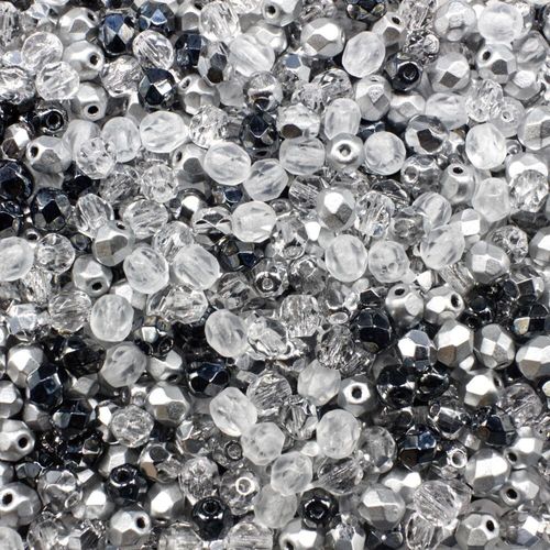 4mm Czech glass glass beads supreme grey 500pcs — pack of 500, high-quality two-hole beads ideal for jewelry making, bead weaving, and cr…