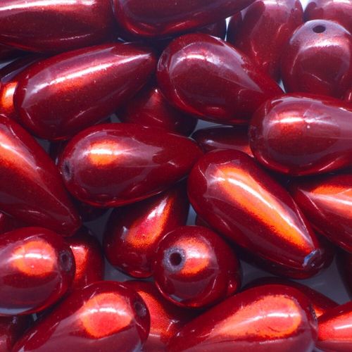 Miracle Bead Drop 23mm Dark Red 6pcs for jewellery making