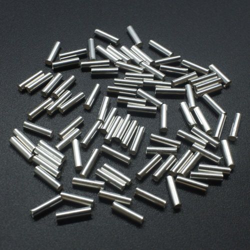 Iron Silver Tube Bead 7mm 100pcs for jewellery making