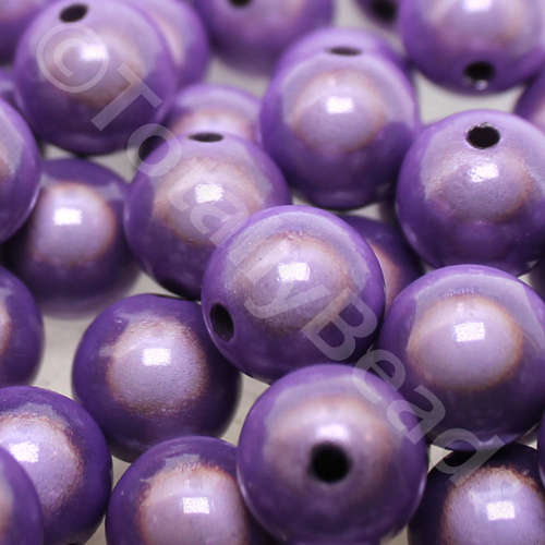 16mm Miracle acrylic round beads 16mm round violet 10pcs — pack of 10, reflective 3D-effect beads ideal for jewelry making, crafts, and d…