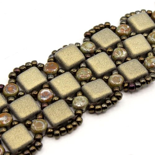 Kali Bracelet suede gold bracelet making kit — DIY set with beads and instructions for creating handmade jewelry