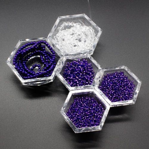Yasmin Bauble Zoom 25/4 purple jewelry making kit — DIY set with beads and instructions for creating handmade jewelry