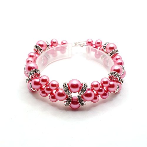 Adeline Bracelet Makes 2 pink bracelet making kit — DIY set with beads and instructions for creating handmade jewelry