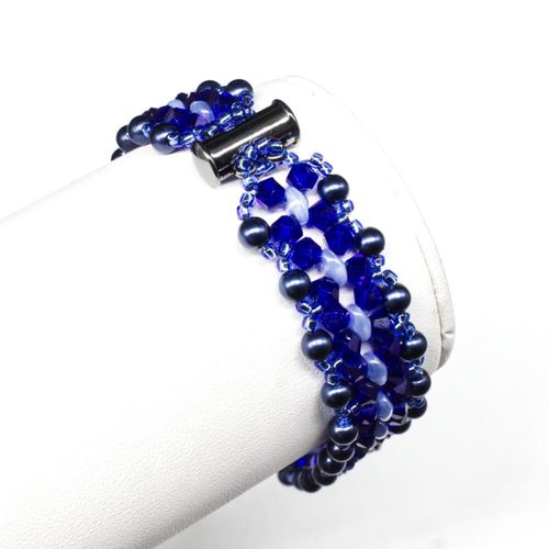 BC 2023 WK 13 : SuperDuo Cross Over Cobalt Sapphire 4mm for jewellery making