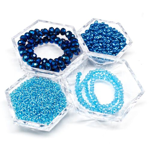 Sophie Bauble Zoom 30/5 aquamarine jewelry making kit — DIY set with beads and instructions for creating handmade jewelry