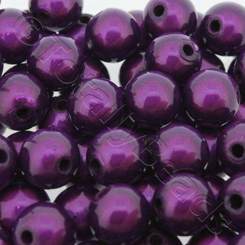 10mm Miracle acrylic round beads 10mm round dark purple 40pcs — pack of 40, reflective 3D-effect beads ideal for jewelry making, crafts,…