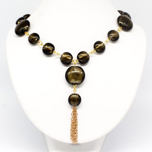Elise Necklace grey necklace making kit — DIY set with beads and instructions for creating handmade jewelry