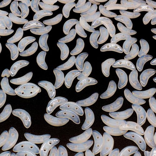 10mm Czech glass glass beads alabaster — pack of 7, high-quality two-hole beads ideal for jewelry making, bead weaving, and crafts