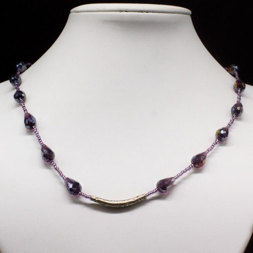 Zoe Necklace tanzanite necklace making kit — DIY set with beads and instructions for creating handmade jewelry