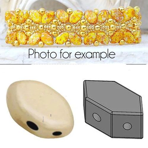 BC 2023 WK 41: Precieux Bracelet Cream 3mm 2pcs for jewellery making