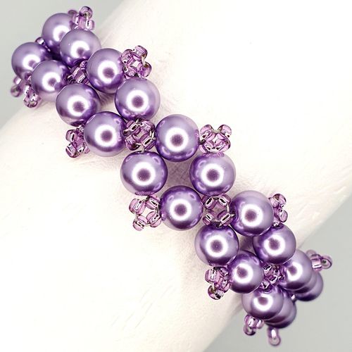 Rachel Pearl Bracelets Makes 3 light purple bracelet making kit — DIY set with beads and instructions for creating handmade jewelry