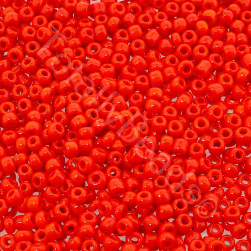 Seed Beads Opaque Red - Size 8 100g