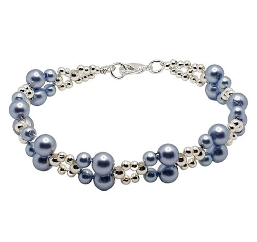Sally Pearl Bracelet Makes 4 lagoon bracelet making kit — DIY set with beads and instructions for creating handmade jewelry