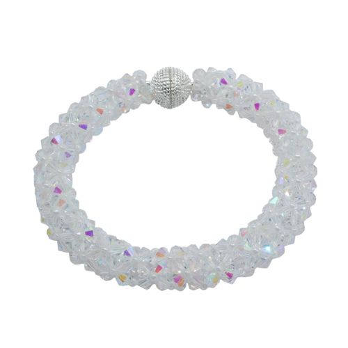 Crystal Bicone Bangle crystal ab jewelry making kit — DIY set with beads and instructions for creating handmade jewelry