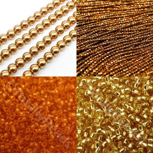 BC24 WK23 Mosiac Bracelet Golden Bronze 6mm for jewellery making