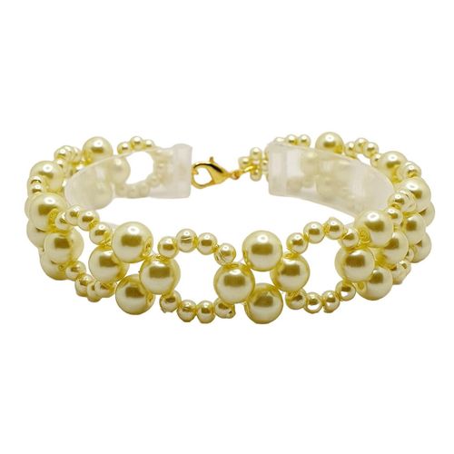 Elianora Pearl Bracelet lemon chiffon bracelet making kit — DIY set with beads and instructions for creating handmade jewelry
