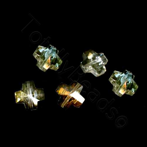 14mm crystal beads lemon 14x14mm, pack of 8 — faceted for jewelry making and beadwork