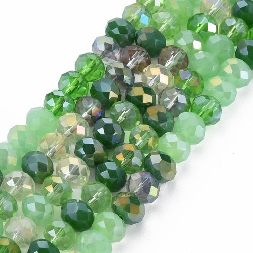 8mm crystal beads meadow mix, pack of 70 — faceted for jewelry making and beadwork