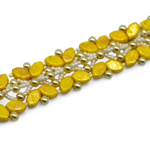 Par Puca Precieux Bracelet Yellow 3mm 2pcs for jewellery making