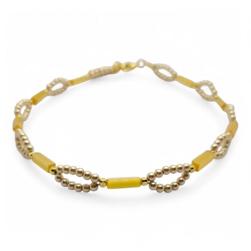 Oonagh Choker Necklace Makes 2 yellow necklace making kit — DIY set with beads and instructions for creating handmade jewelry