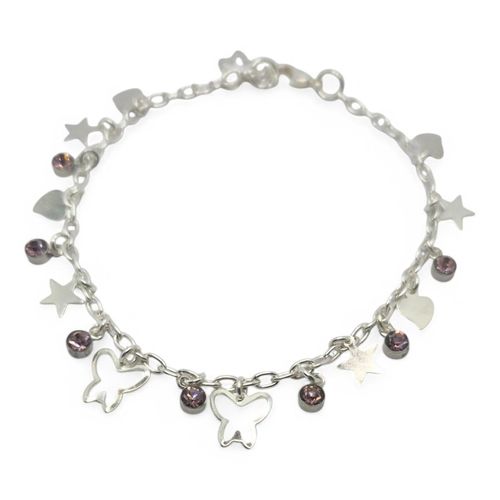 Tatiana Charm Bracelet Makes 2 rose bracelet making kit — DIY set with beads and instructions for creating handmade jewelry
