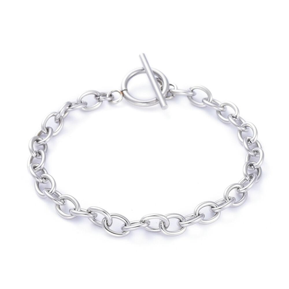 Stainless Steel Bracelet Chain 8x6mm Oval 7.5string for jewellery making