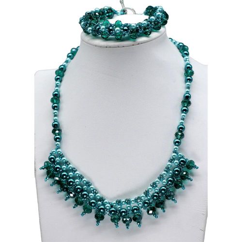Paula Jewellery Set turquoise jewelry making kit — DIY set with beads and instructions for creating handmade jewelry