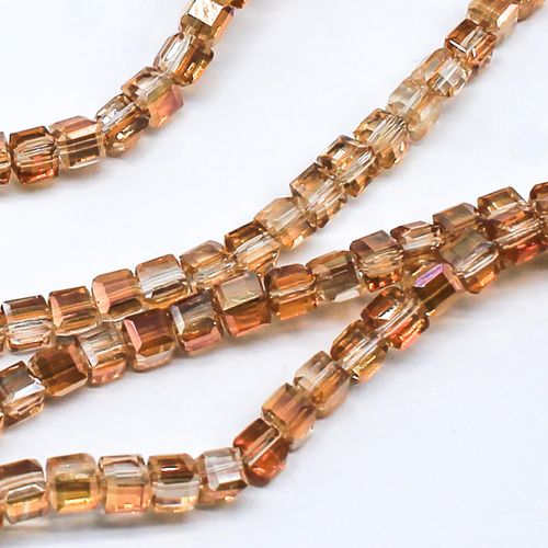3mm crystal beads auburn 14" string — faceted for jewelry making and beadwork
