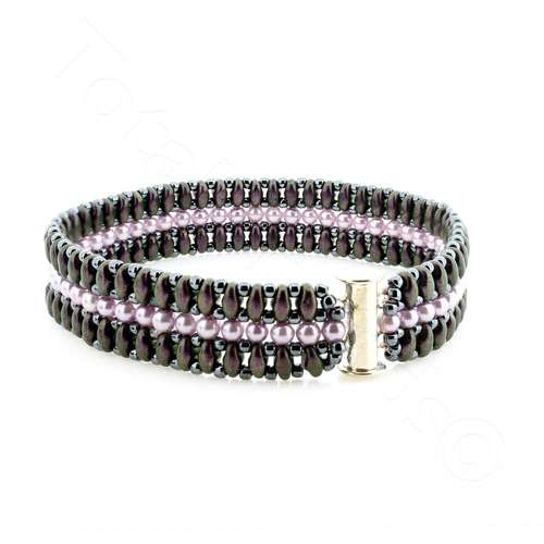 Mikaela Bracelet Bead Pack black current bracelet making kit — DIY set with beads and instructions for creating handmade jewelry