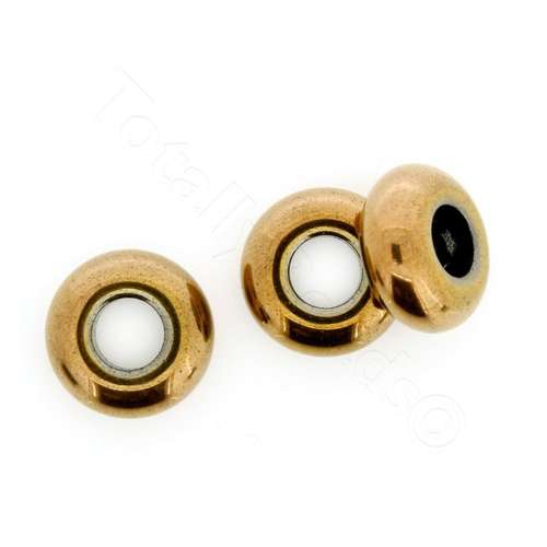 14x6mm hematite beads — for jewelry making, crafting, and beadwork projects